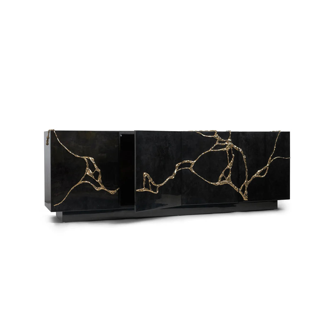 Luxury Polished Brass Credenza