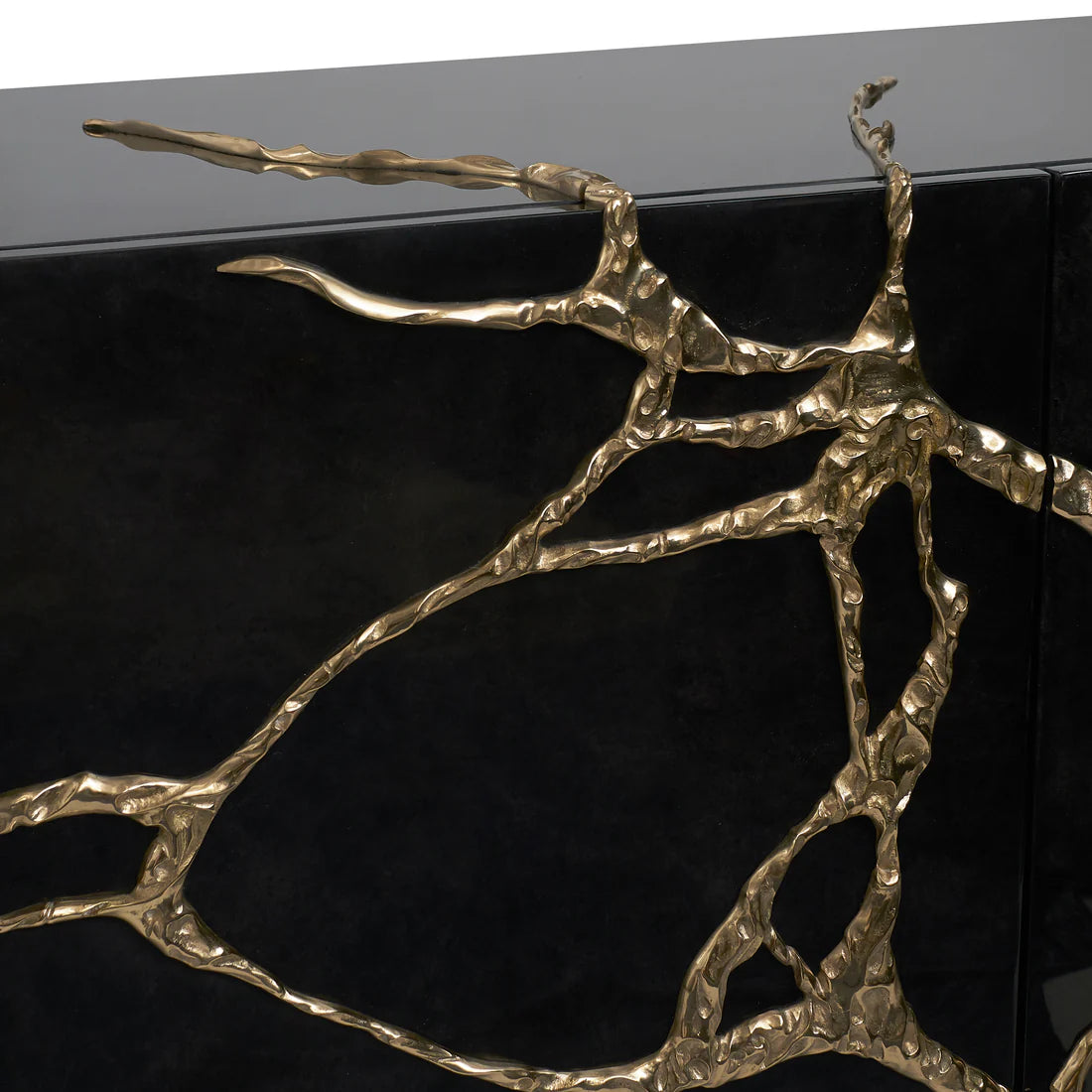 Luxury Polished Brass Credenza