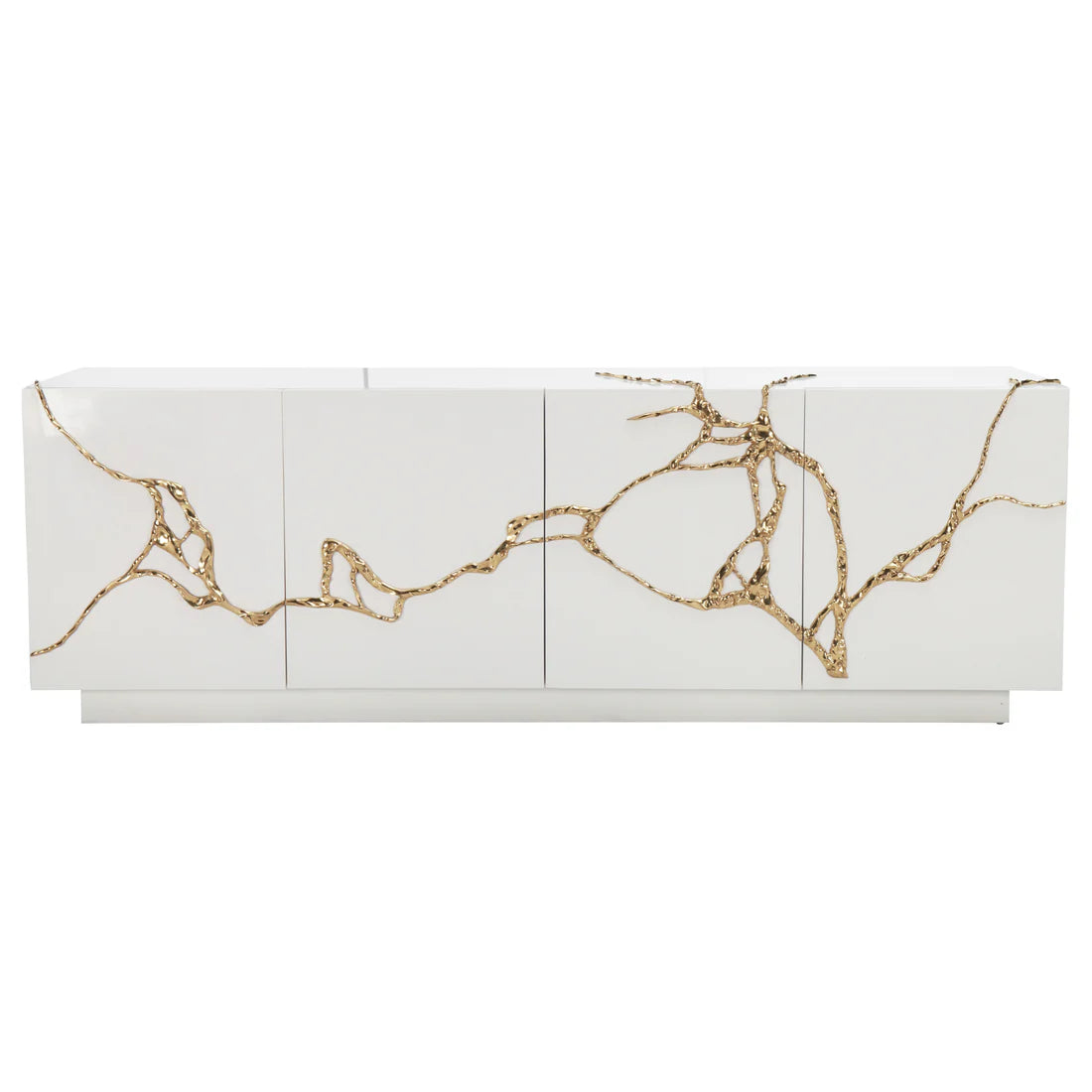 Luxury Polished Brass Credenza