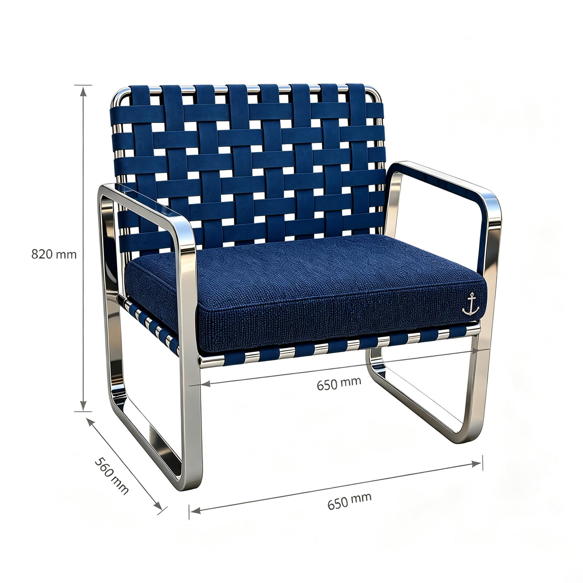 Anchor Nautical Accent Chair