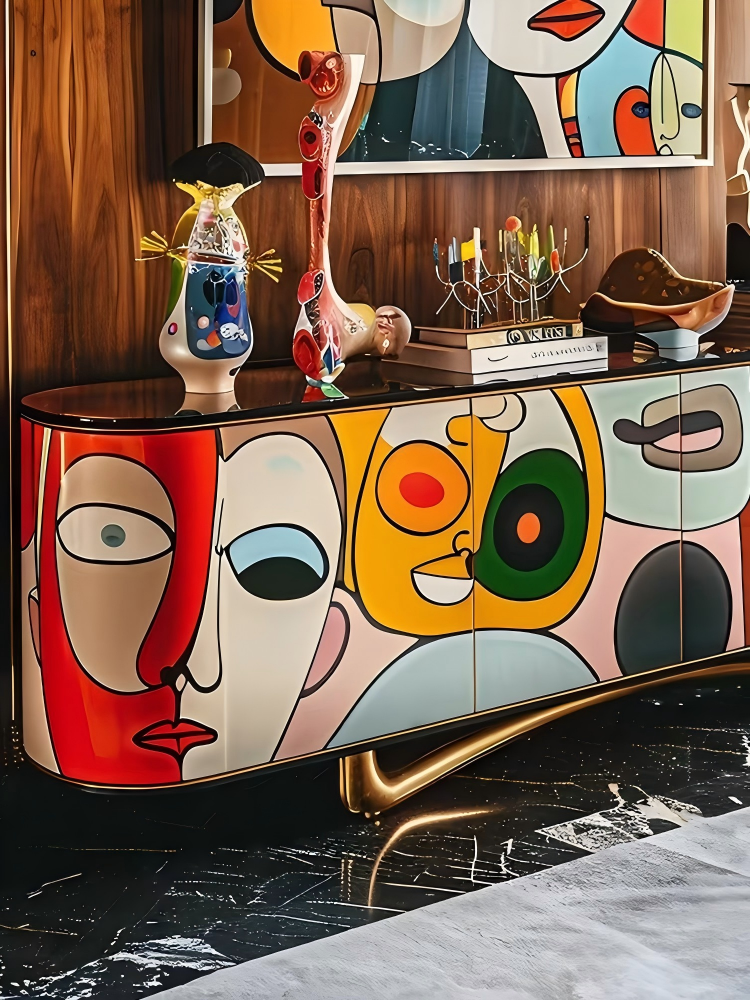 Artistic Designer Paint Cabinet
