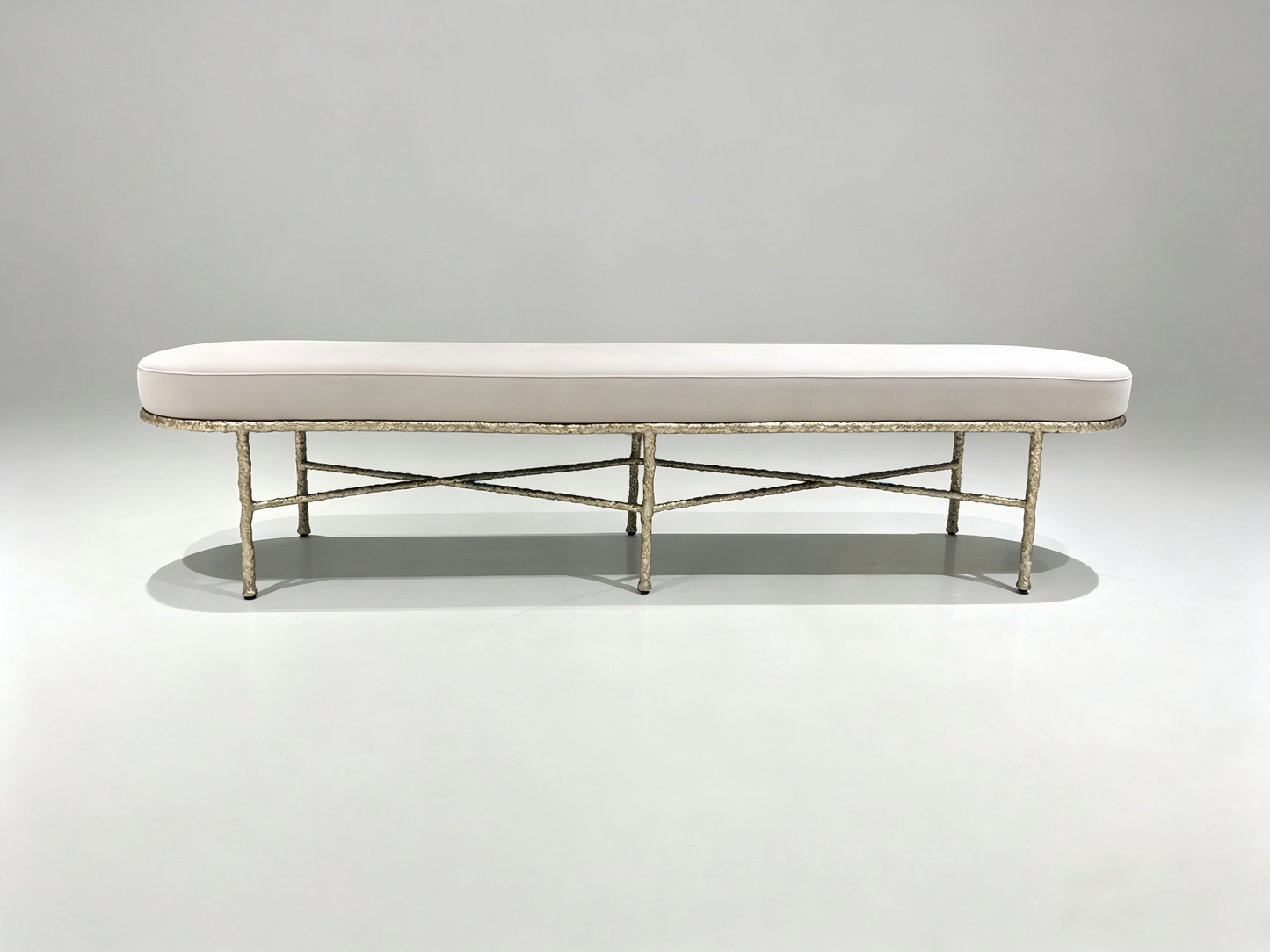 Artistic Solid Brass Side Bench