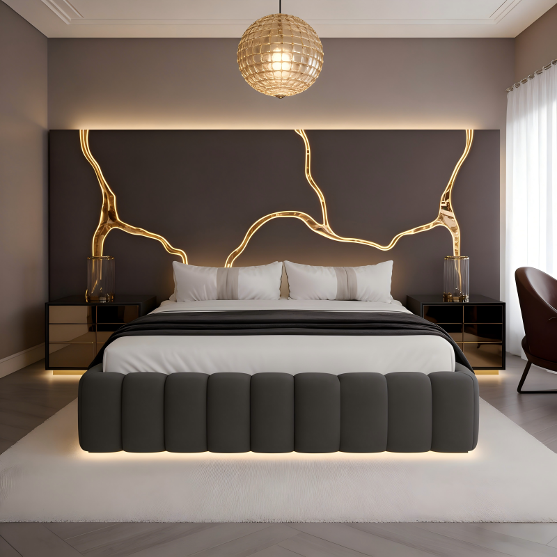 Italian Luxury Curved River Bed