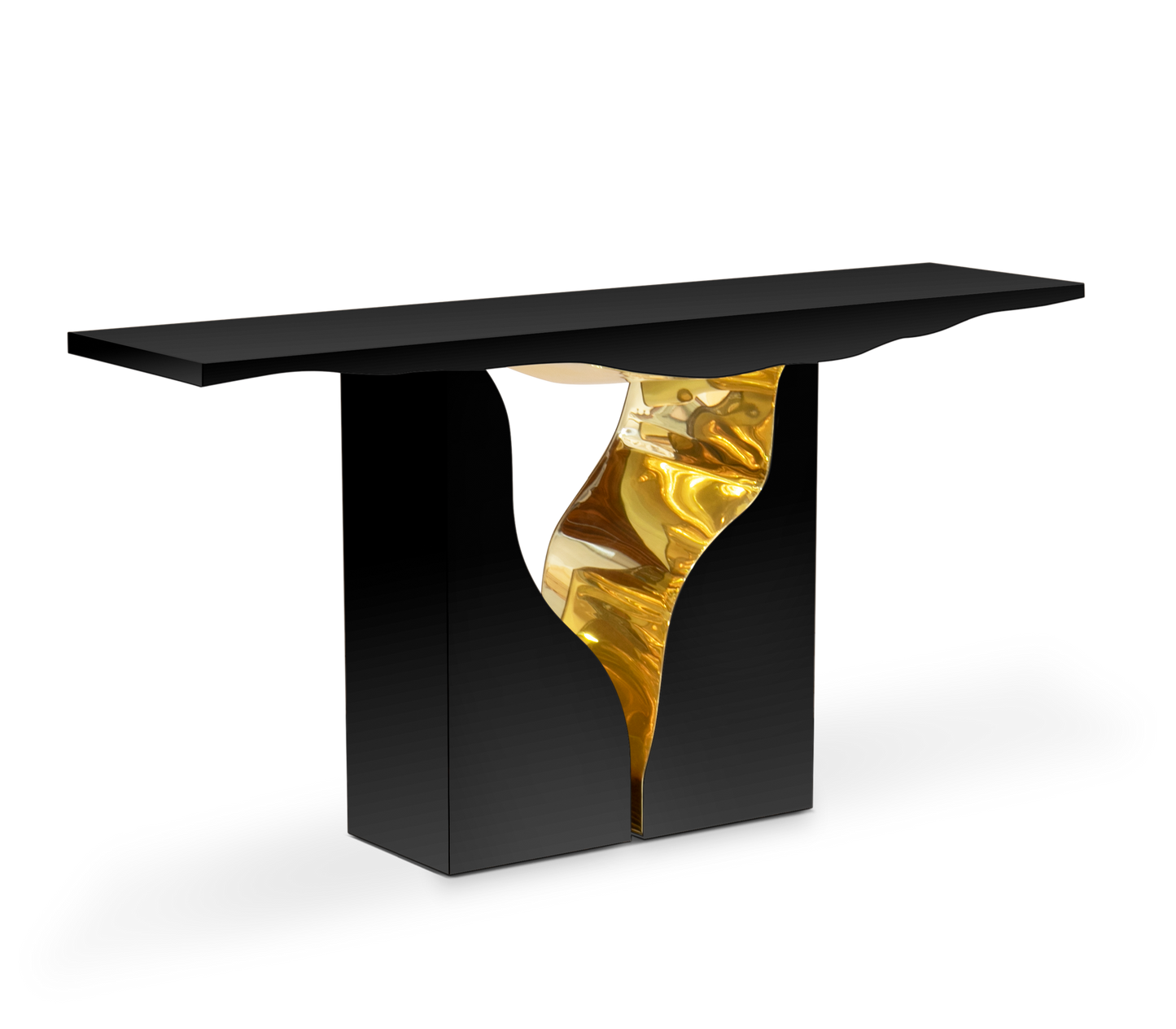 Lapiaz Console Table Luxury Black and Gold