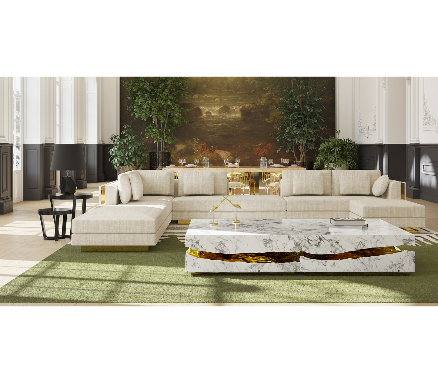 Luxury Quarry Carrara Marble Table