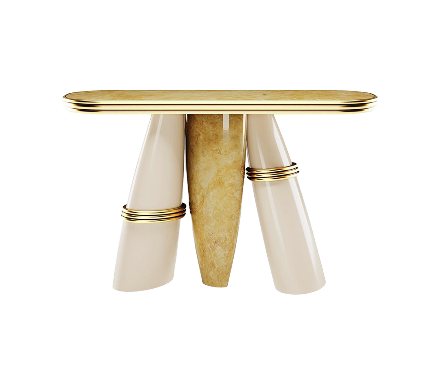 sculptural console table