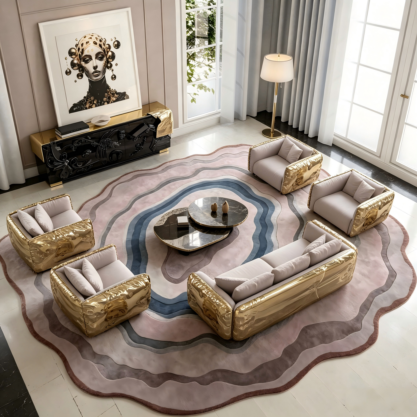 Wood Root Stylish Malcom Carpet