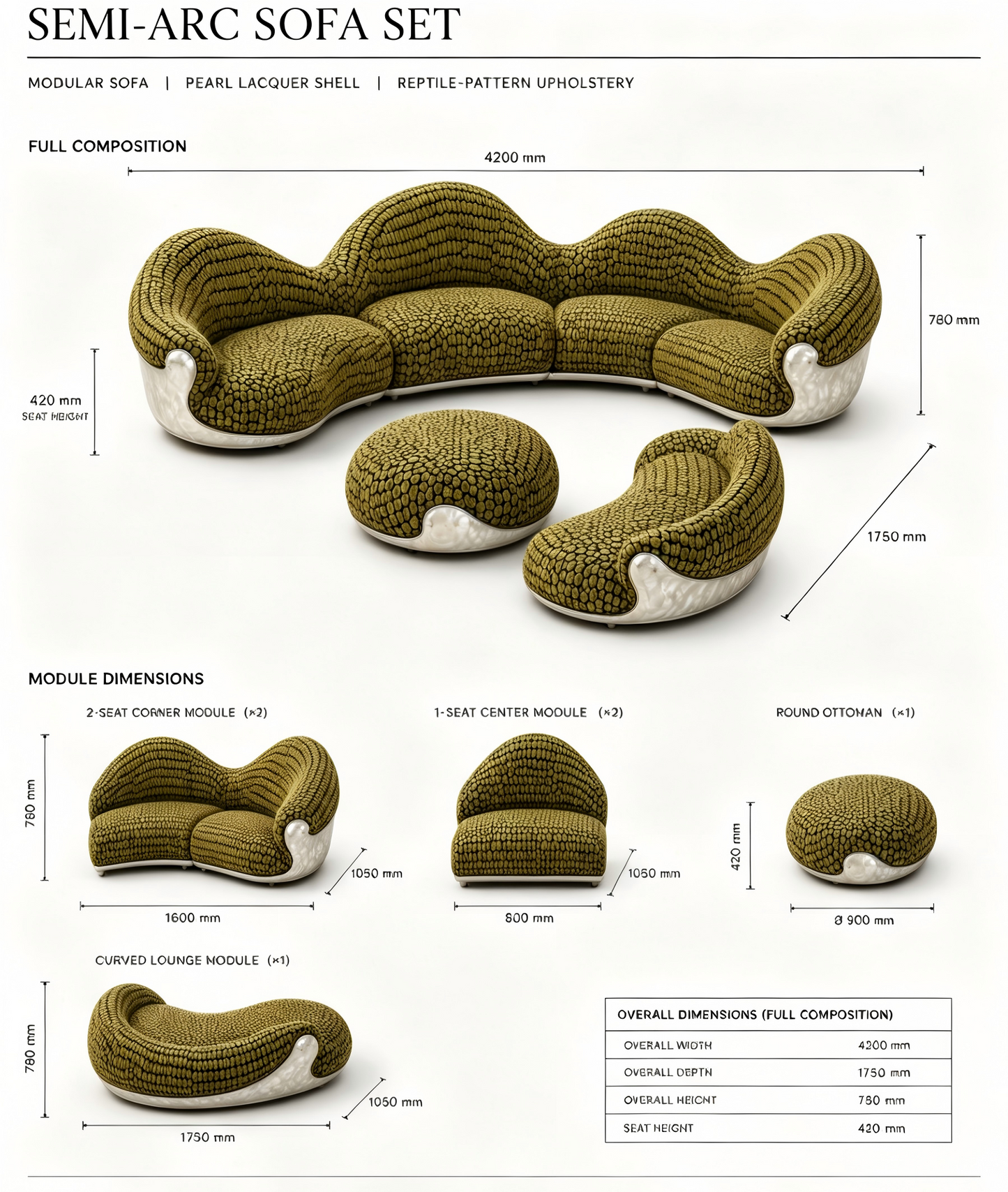 Lumina Pearl Modular Sofa