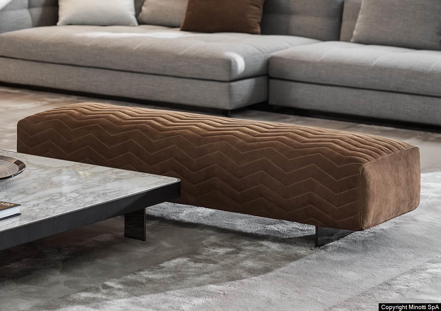 Luxury Quincy Chevron Bench