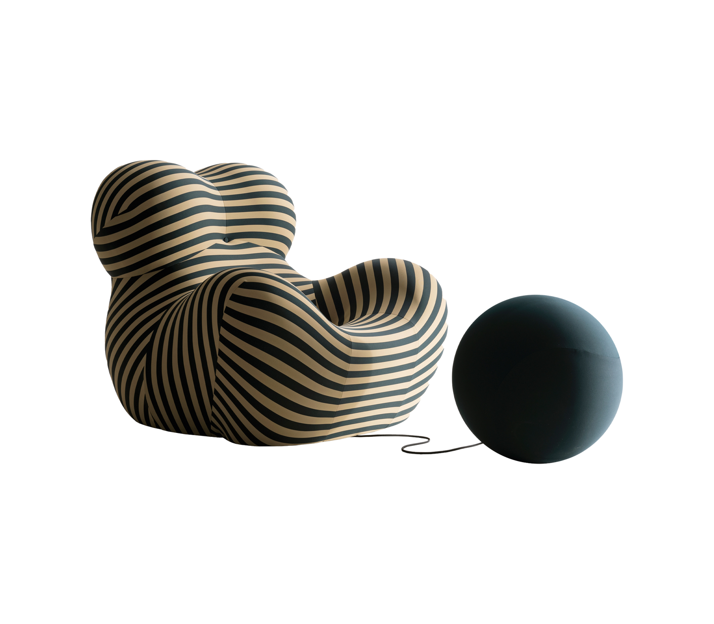 Stylish Chair with Ottoman
