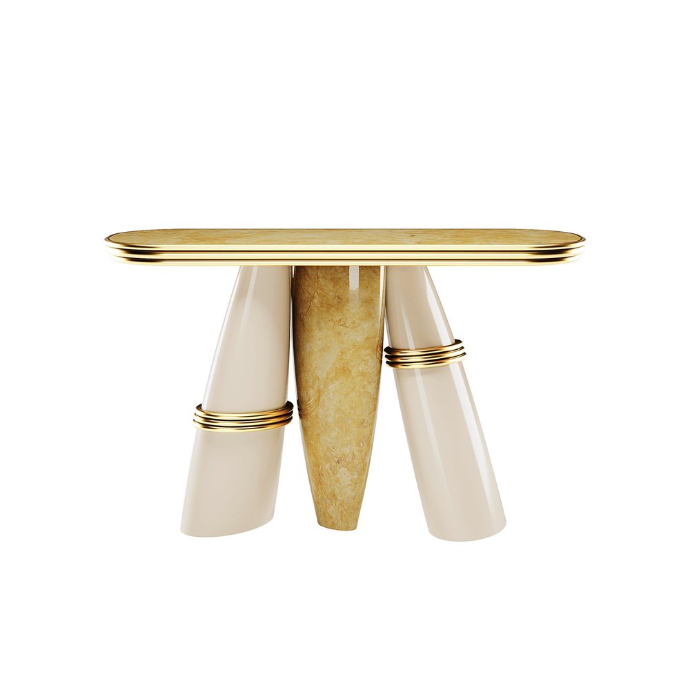 sculptural console table