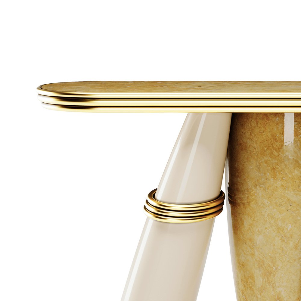 sculptural console table