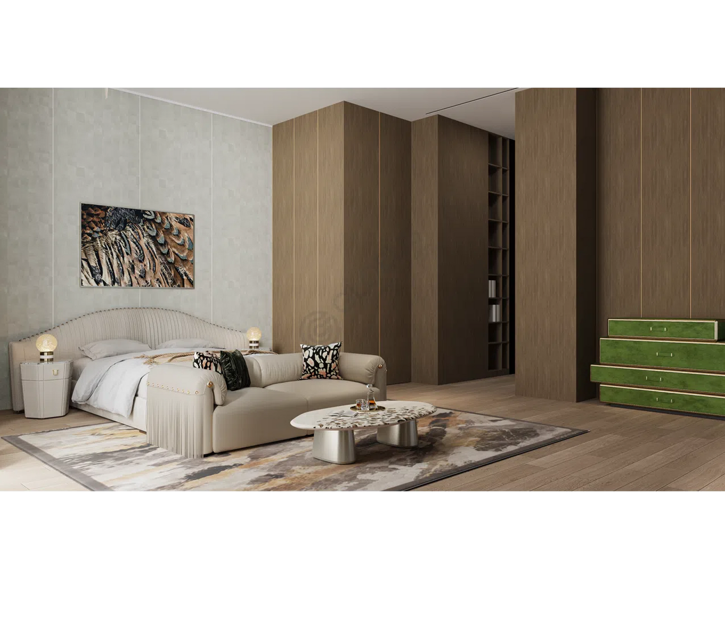 Italian Designer Horse Hair Console