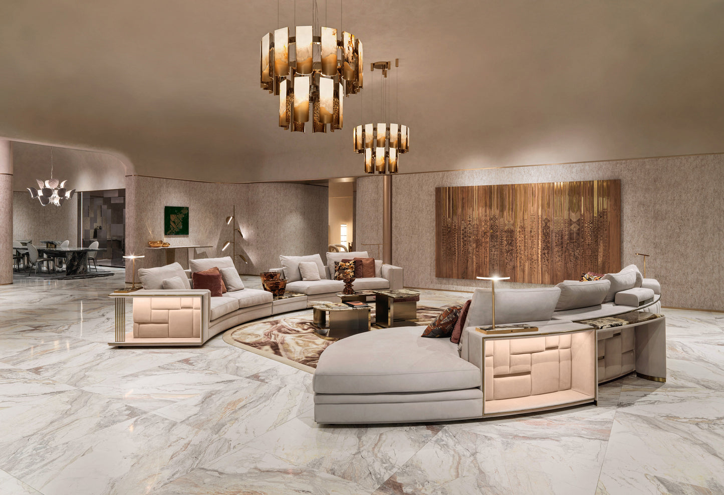 Luxury Babylon Rack Circle Sofa