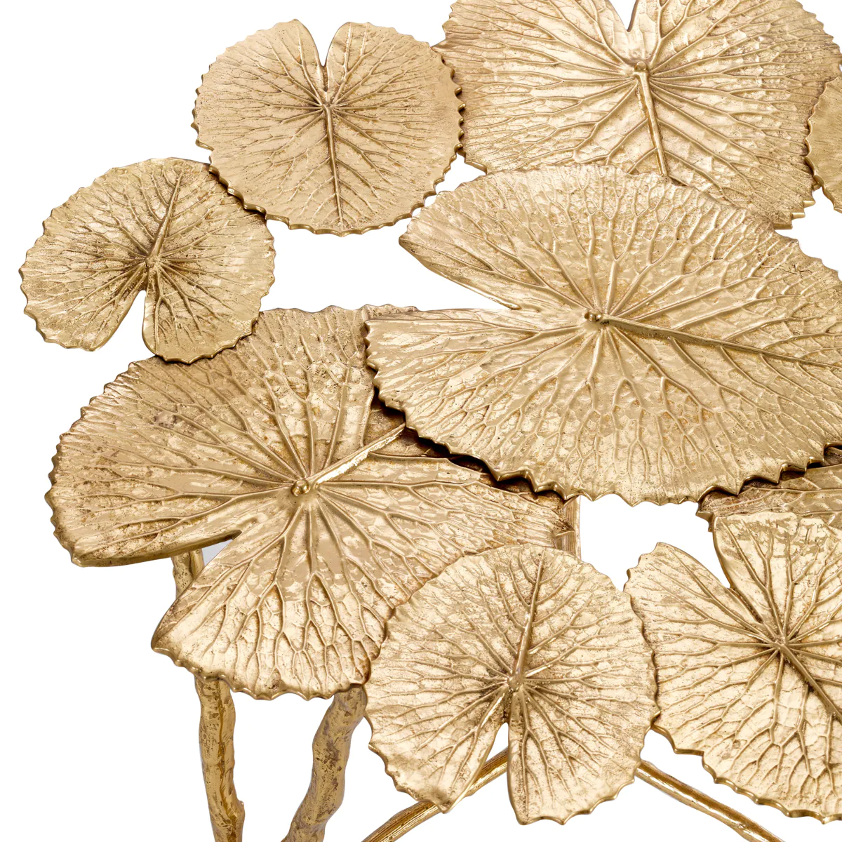Gold Water Lilies Side Table