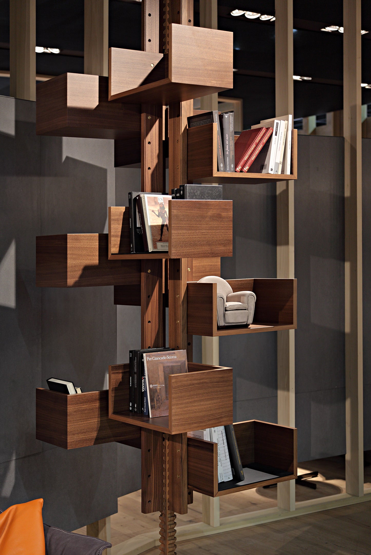 Stylish Revolving Wood Bookcase