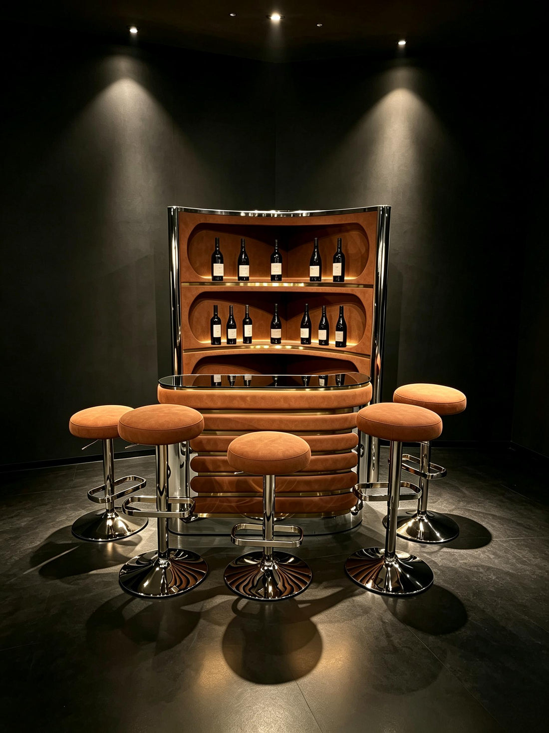 Custom Luxury Century Wine Cabinet Set