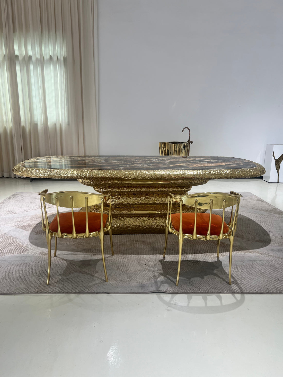Customized Golden Stonehege Dining Table