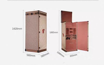 Liquor Cabinet With Leather