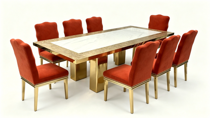 Rectangle Tash Gold Dining table