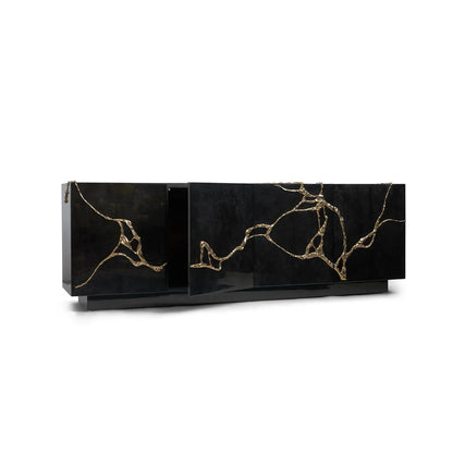 Luxury Polished Brass Credenza