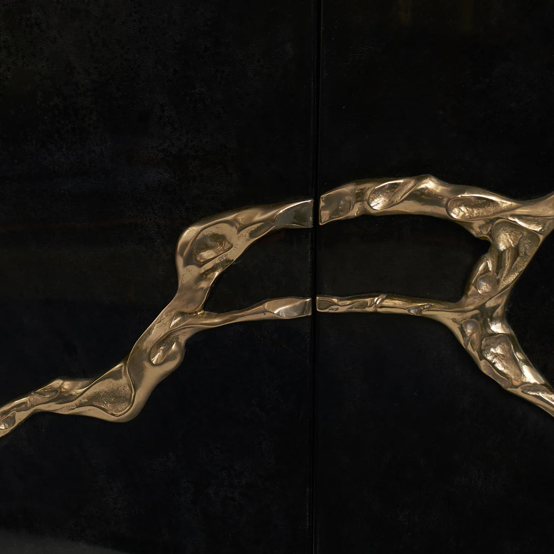 Luxury Polished Brass Credenza