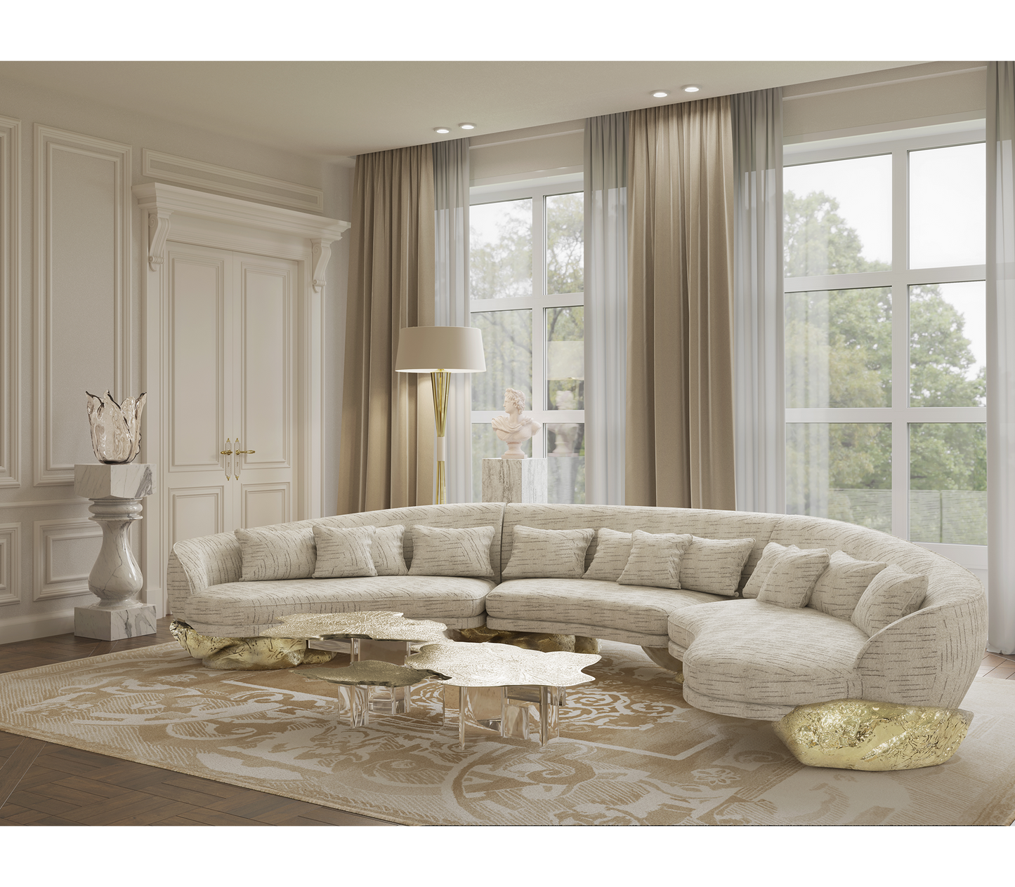 Handmade Curved Sofa