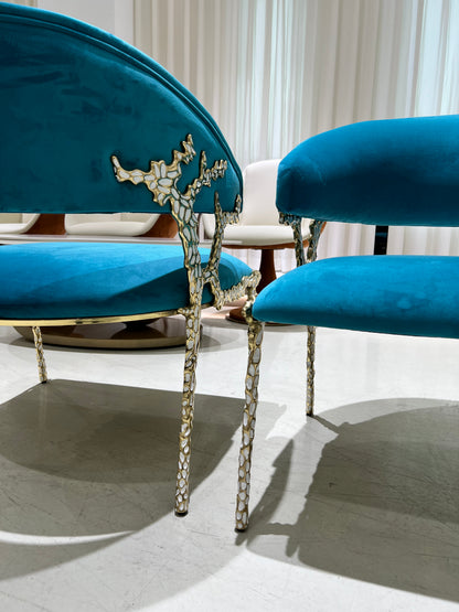 Artistic Brass Modern Chair