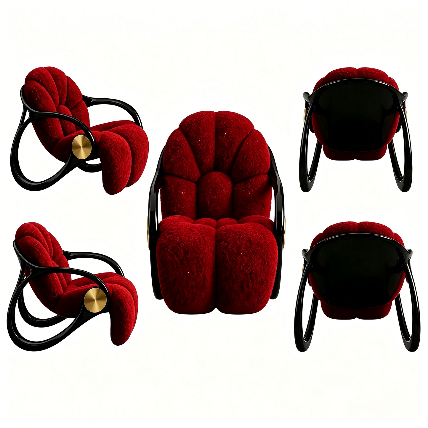 Artistic Curved Lounge Chair