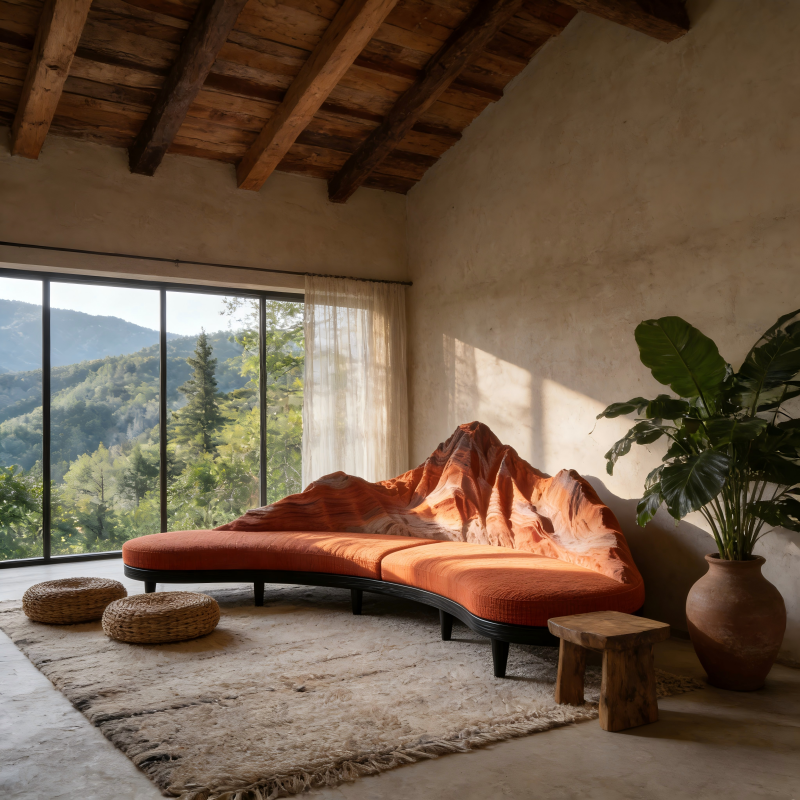 Artistic Designer Desert Mountain 3D Sofa