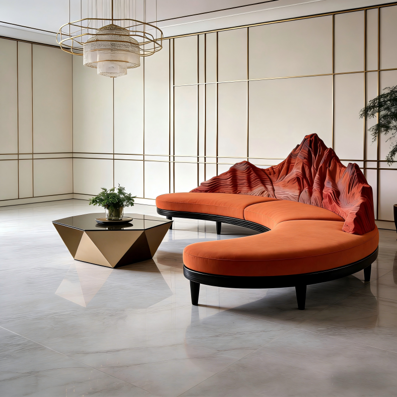 Artistic Designer Desert Mountain 3D Sofa