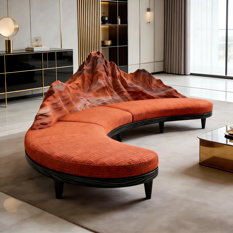 Artistic Designer Desert Mountain 3D Sofa