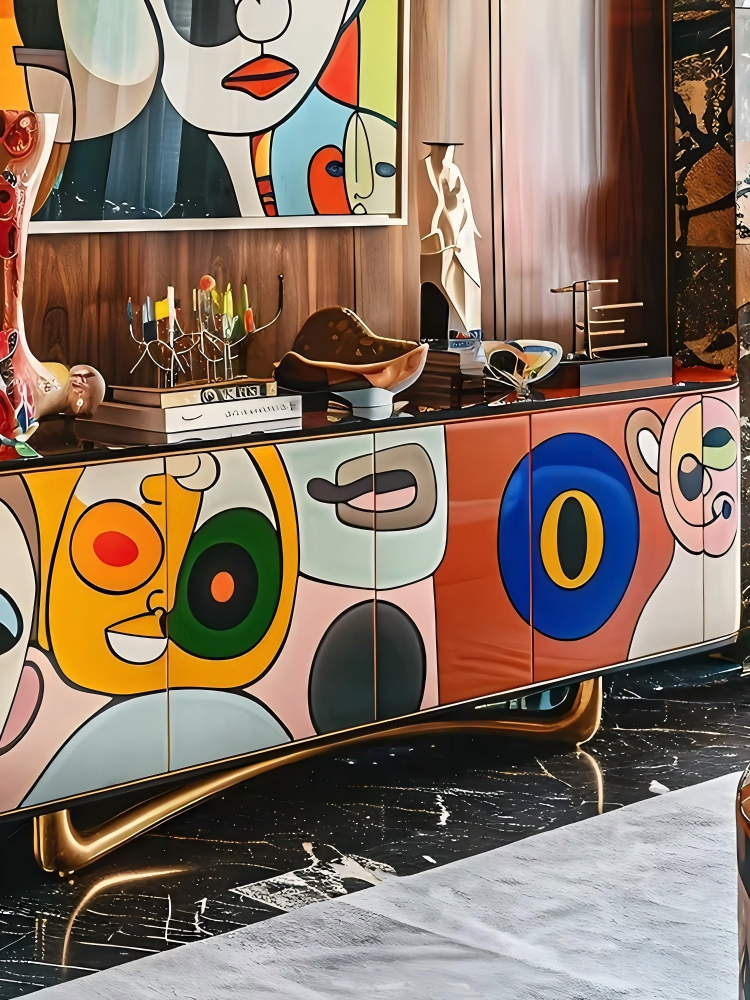 Artistic Designer Paint Cabinet