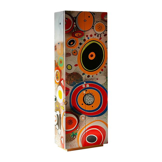 Artistic Designer Painted Cabinet