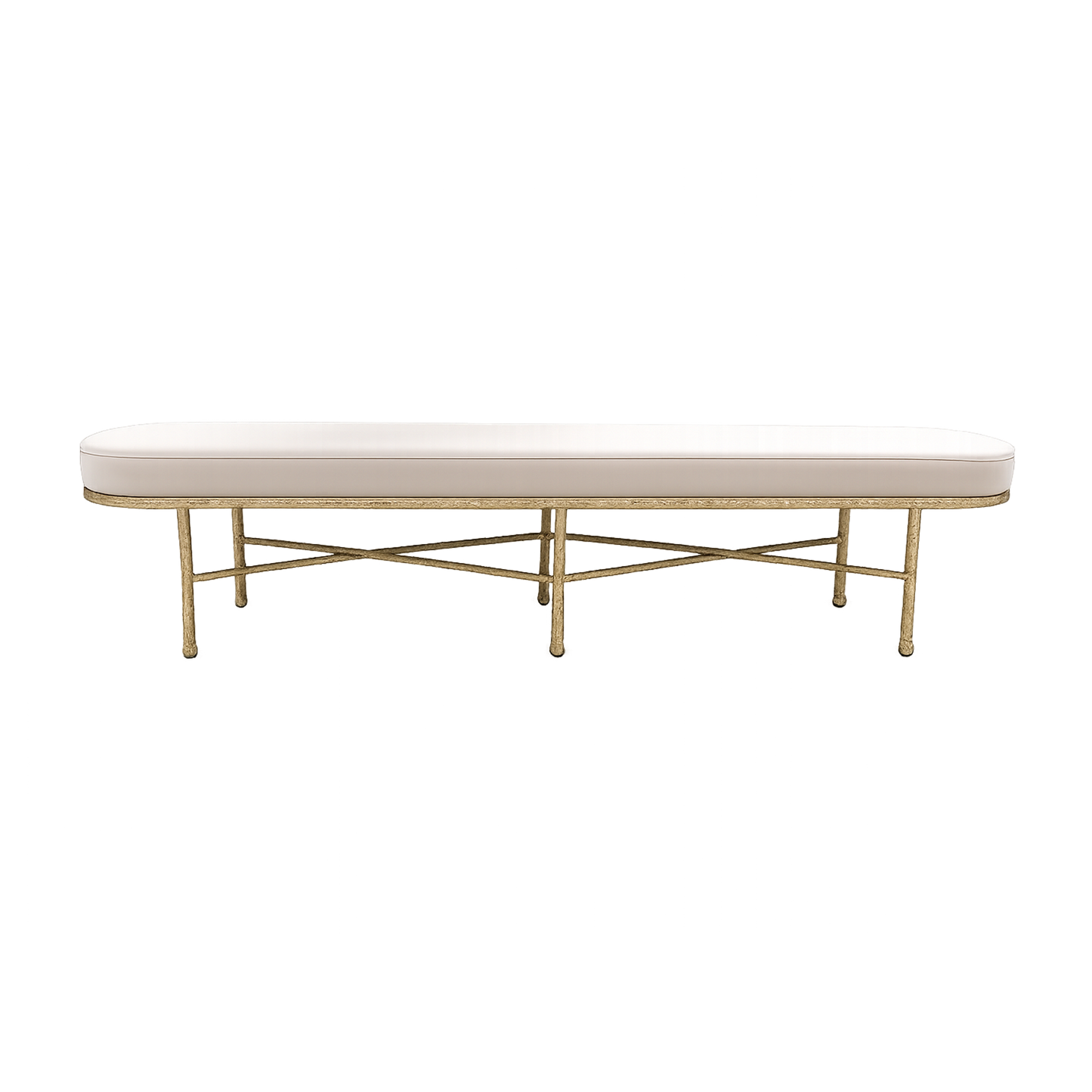 Artistic Solid Brass Side Bench