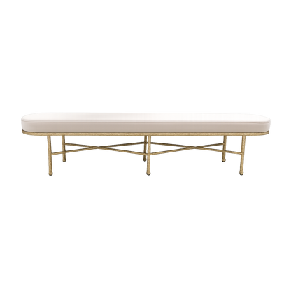 Artistic Solid Brass Side Bench