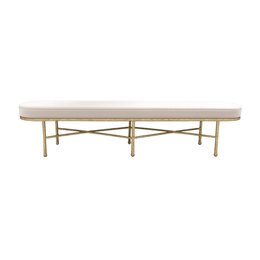 Artistic Solid Brass Side Bench