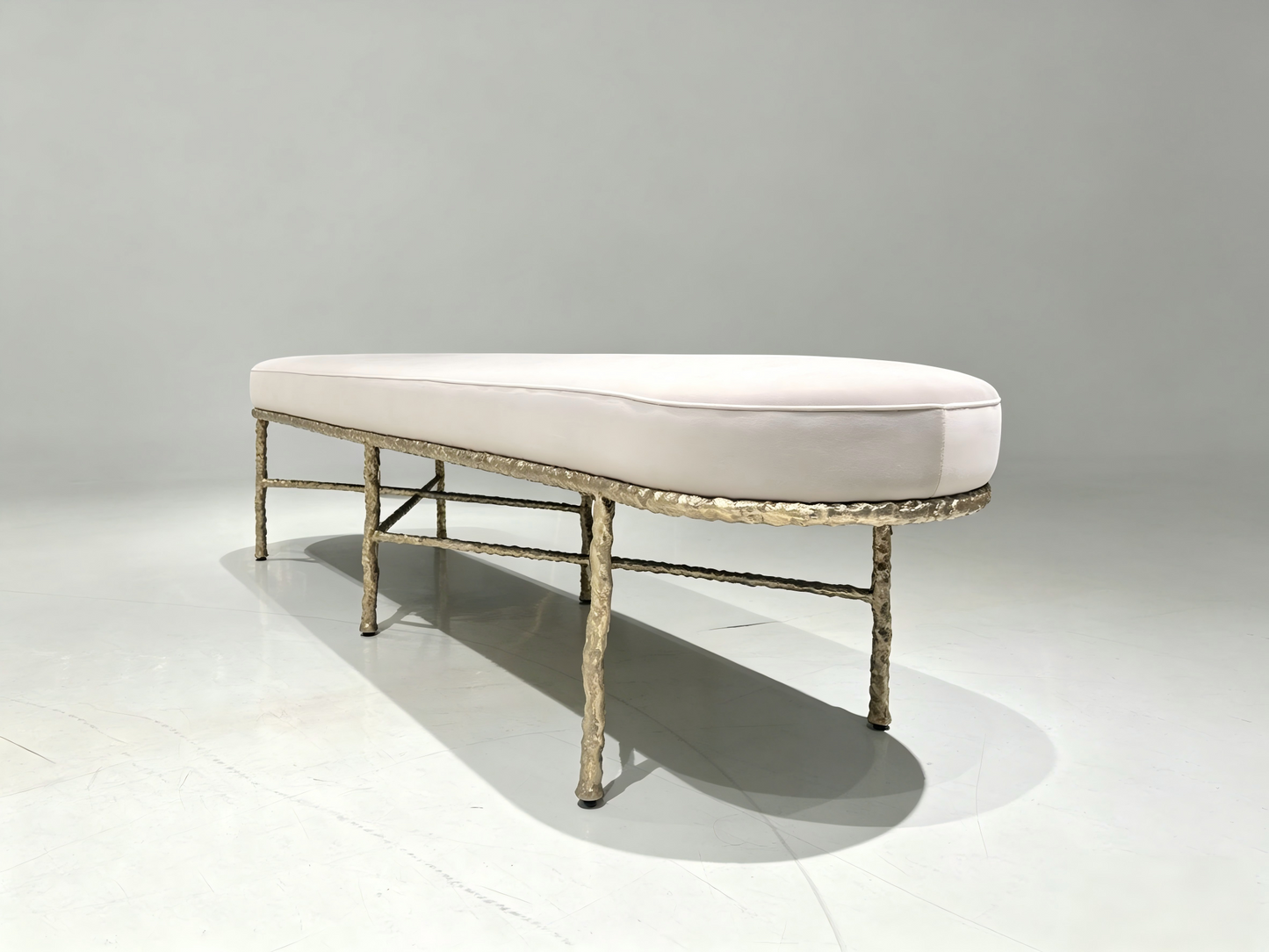 Artistic Solid Brass Side Bench