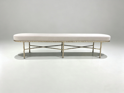 Artistic Solid Brass Side Bench