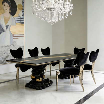 Italian Style Curved River Dining Table