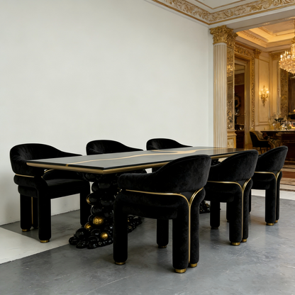 Italian Style Curved River Dining Table