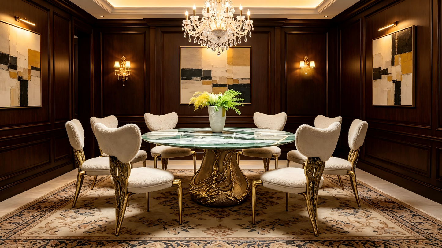 Avocado Green Luxury Dining Table