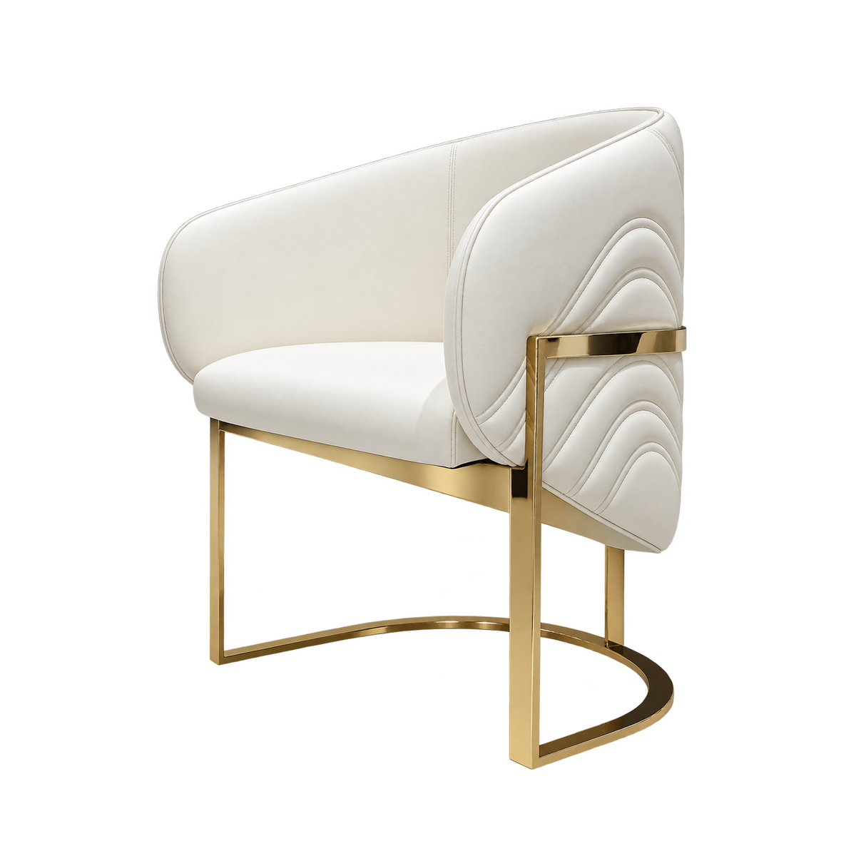 Beige Leather Armchair