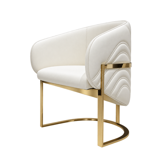 Beige Leather Armchair