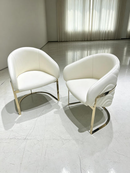 Beige Leather Armchair