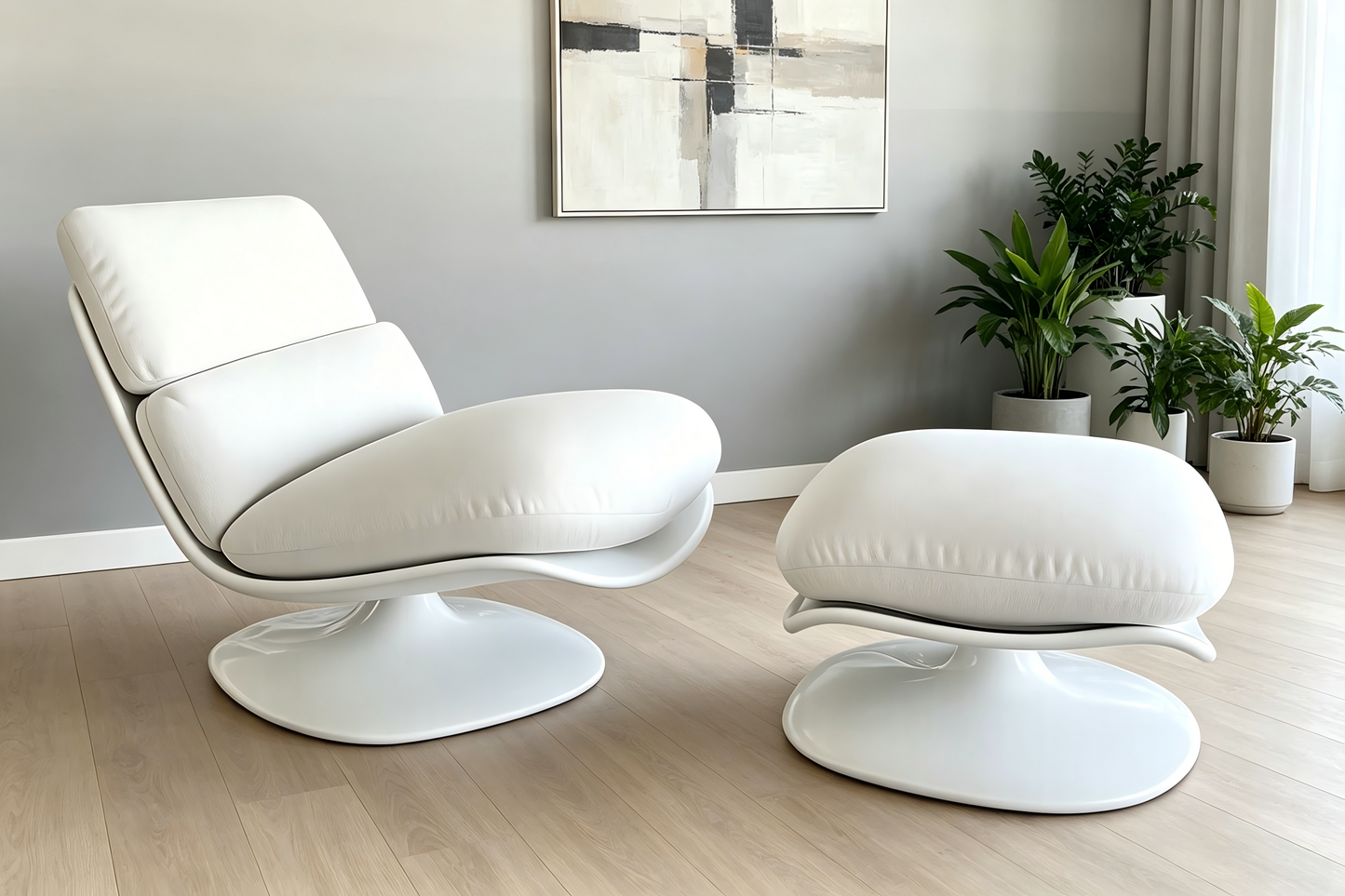 Bespoke Pattie Armchair with Footrest