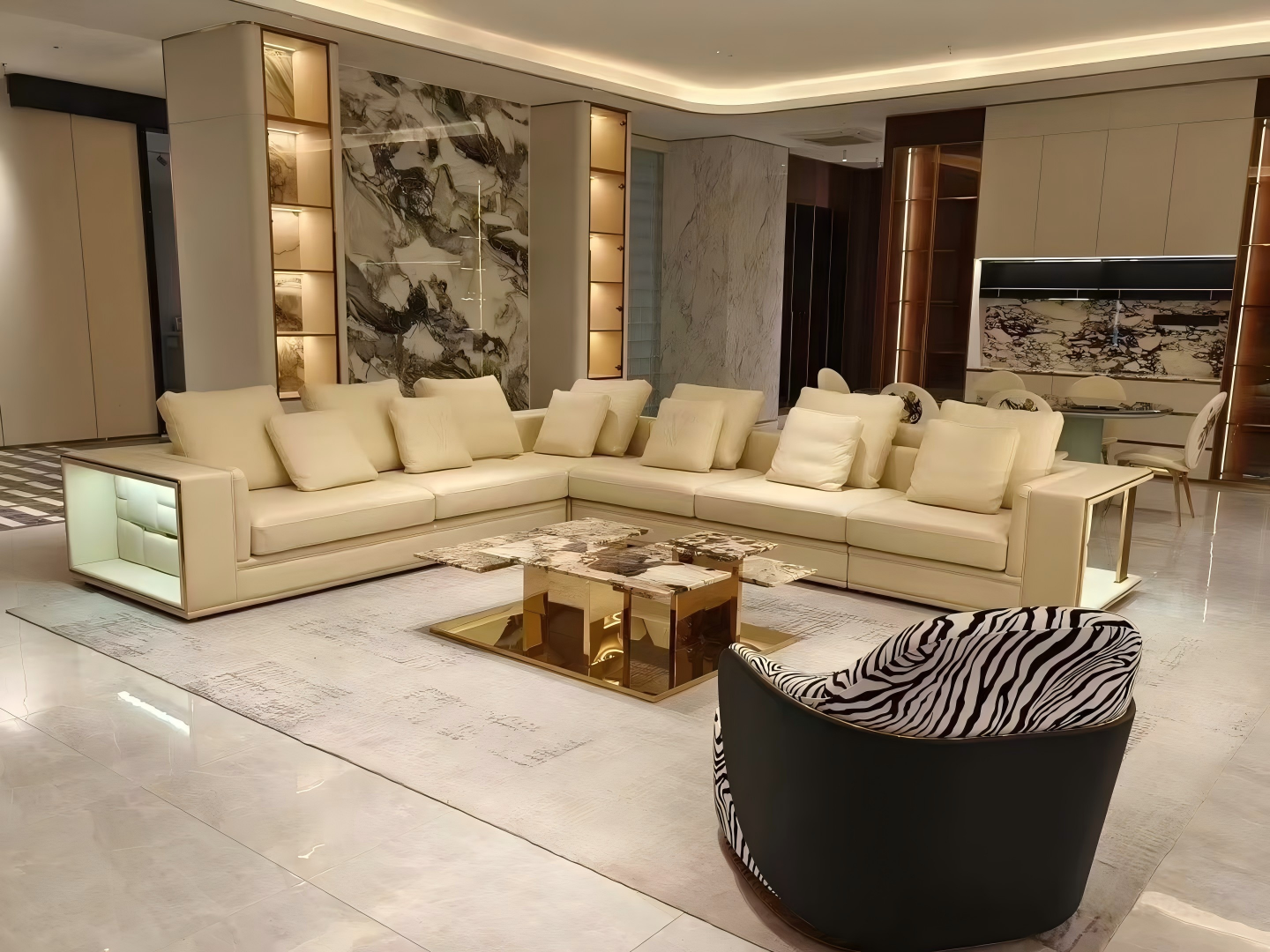 Bespoke Sectional L-shaped Sofa