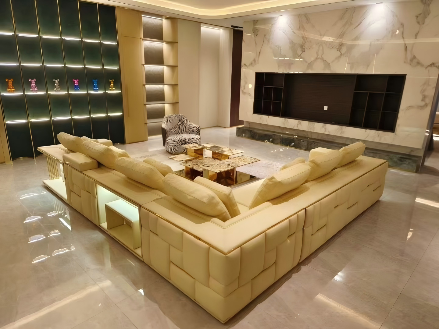 Bespoke Sectional L-shaped Sofa