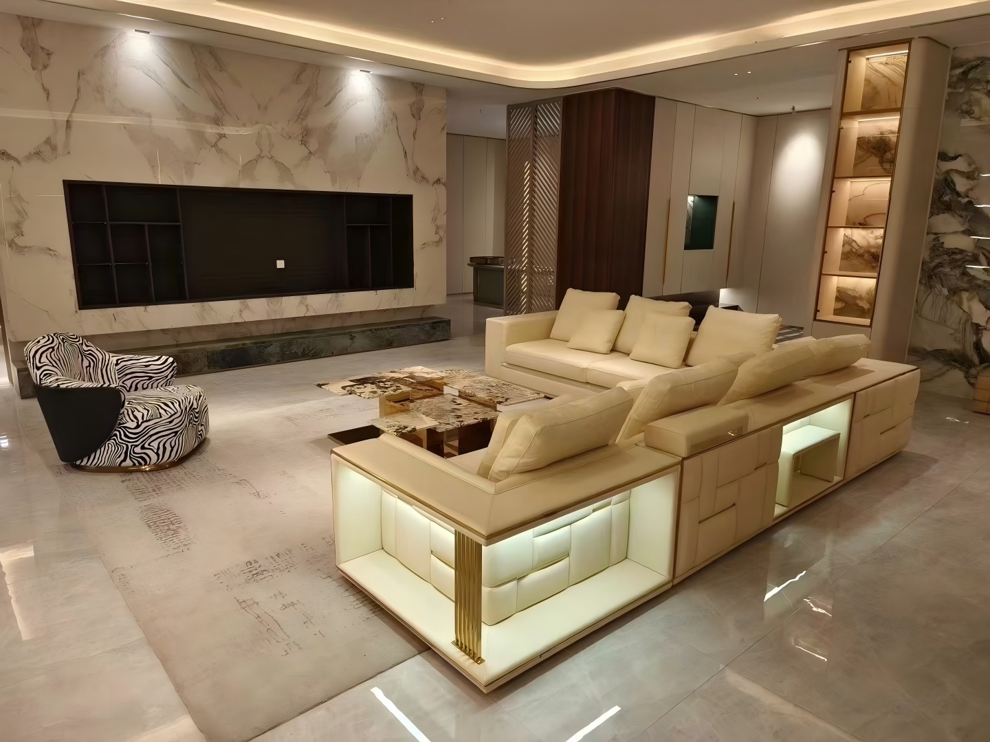 Bespoke Sectional L-shaped Sofa