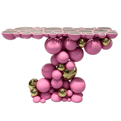 Contemporary Artistic Pink Console